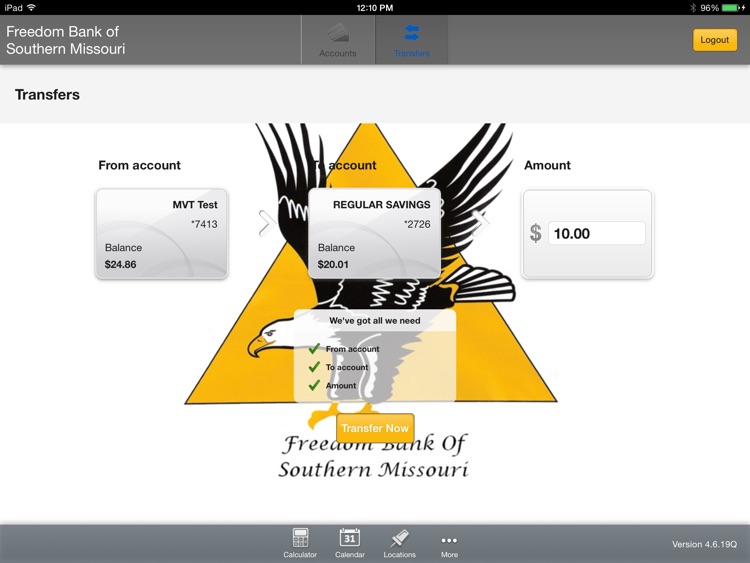 Freedom Bank Mobile Banking for iPad screenshot-3