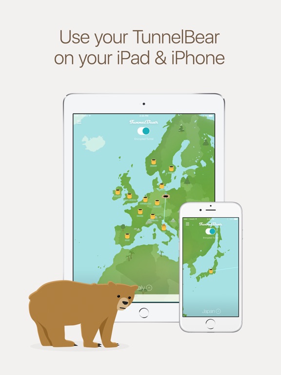 how to use tunnelbear on ipad and iphone