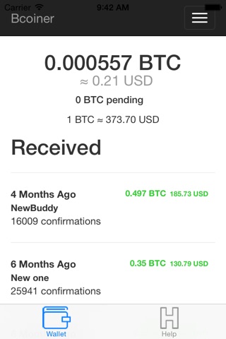 Bcoiner Bitcoin Wallet screenshot 3