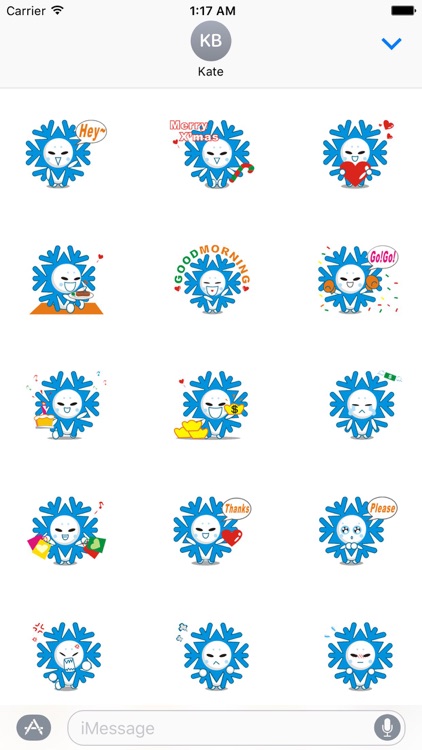 Cute Snowflake Emoji Sticker