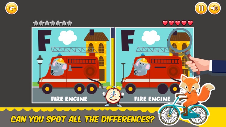 Find Differences alphabet game