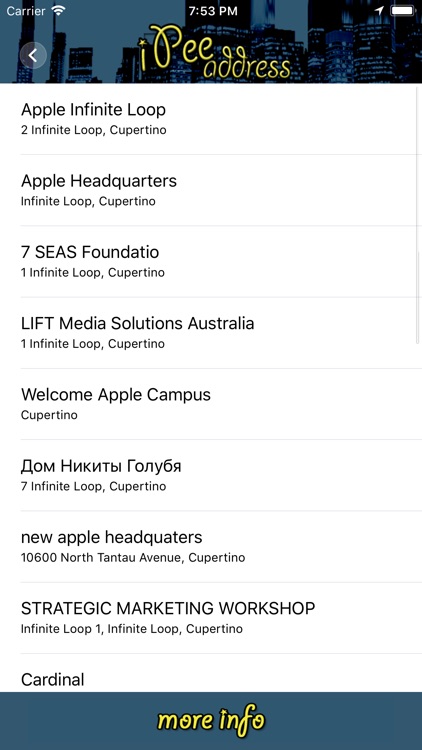 iPee Address - Restroom Finder
