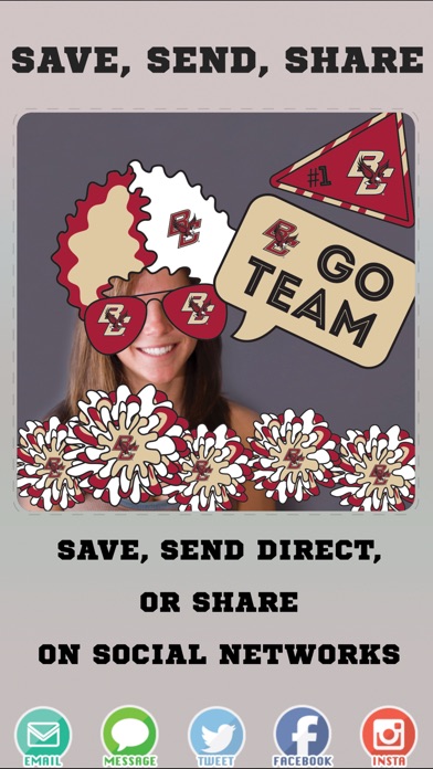 Boston College Eagles PLUS Selfie Stickers screenshot 3
