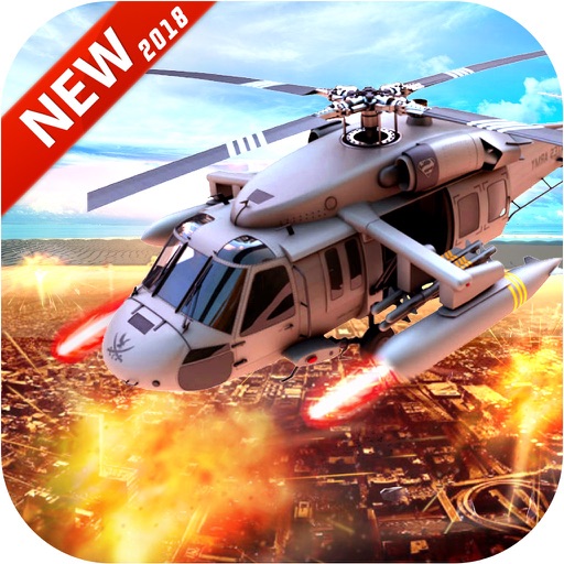 Army Gunship Helicopter 3d icon