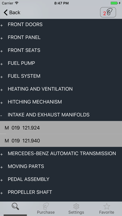 Mercedes parts and diagrams screenshot 3
