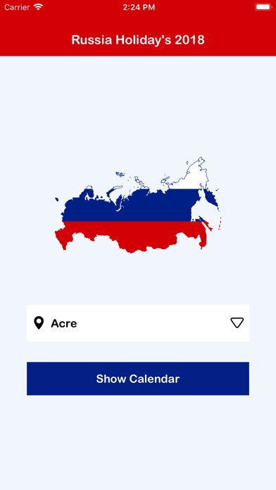 Russian Holiday Calendar 2018 screenshot 2