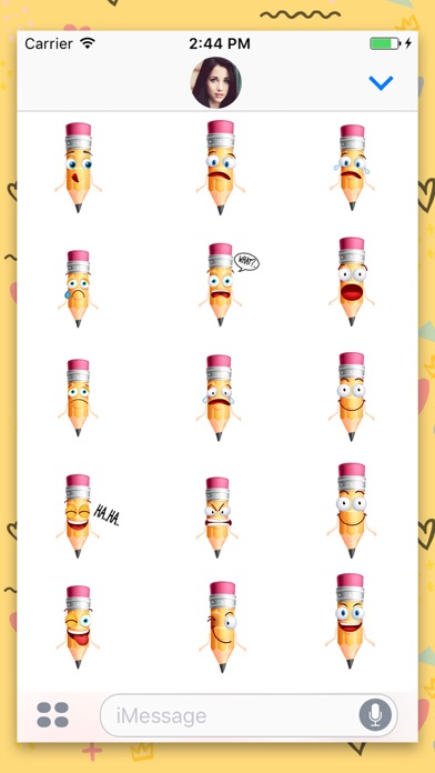 Pencil Cartoon Sticker Pack screenshot 3