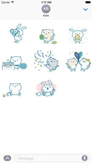 Cute Cats Play Tennis Sticker(圖3)-速報App