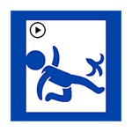 Animated Man In A Door Sticker