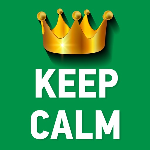 keep calm crown gold symbol