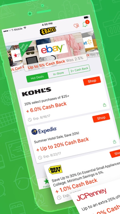 Ebates: Cash Back & Savings screenshot-0