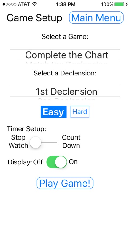 Latin Tutor Game Declensions