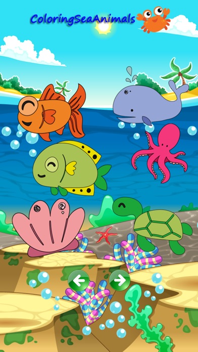 Coloring Sea Animals screenshot 2