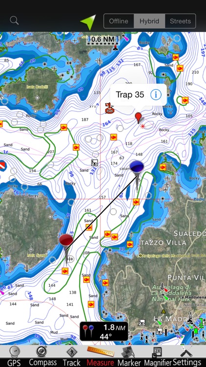 Strait of Bonifacio GPS Chart