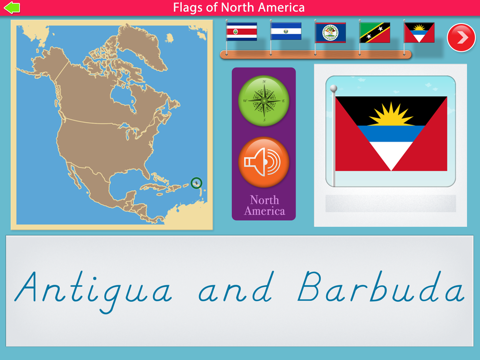 Flags of North America - Montessori Geography screenshot 4