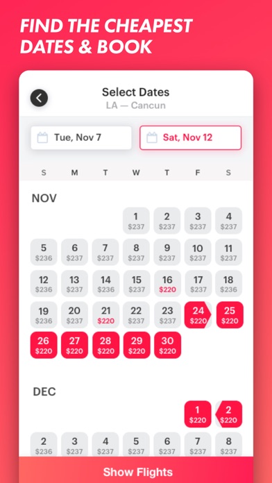 Flightdrop - Huge Flight Deals screenshot 4