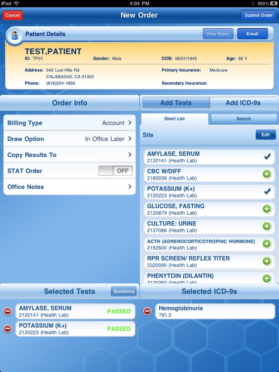HealthLab Mobile for iPad screenshot-3