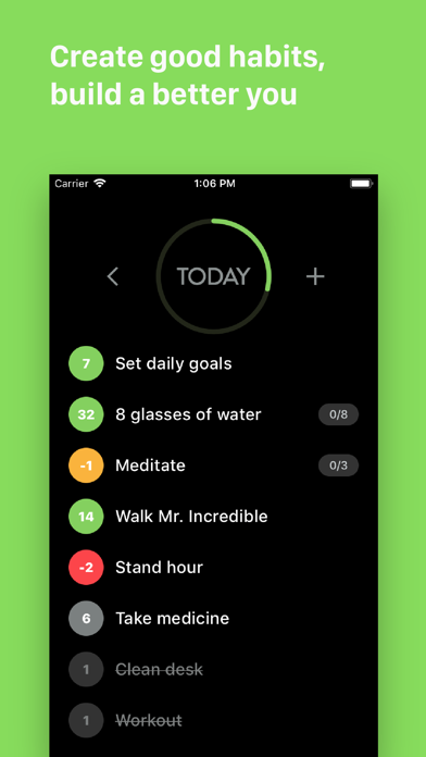 Habit List: track your goals and habits Screenshot 1
