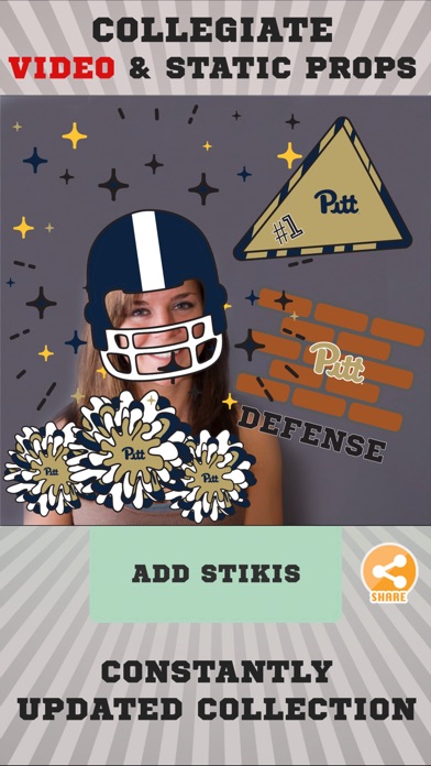 Pittsburgh Panthers Animated Selfie Stickers screenshot 2
