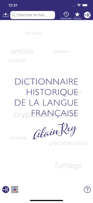 Dictionnaire Robert Historique