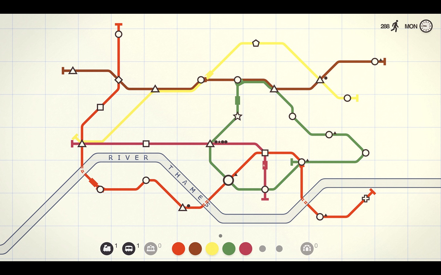 Screenshot do app Mini Metro