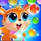 * Cute Little Squirrel couple, while playing bubbles, show affection