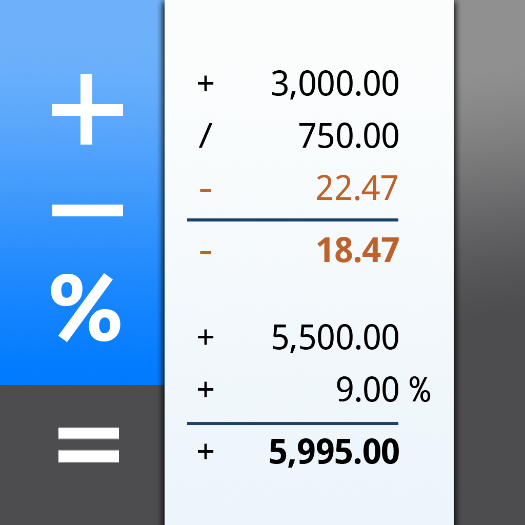 CalcTape Paper Tape Calculator App Icon