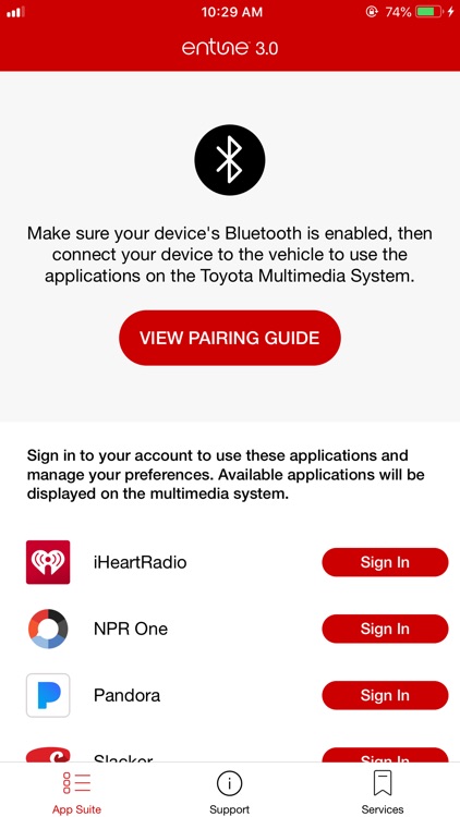 Entune™ 3.0 App Suite Connect