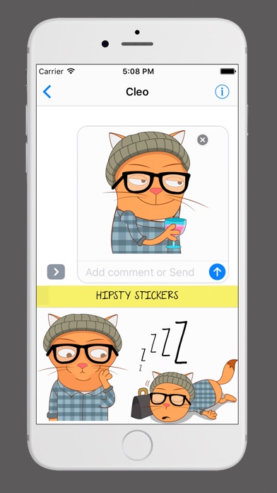 Hipsty Puma Cat Stickers screenshot 2