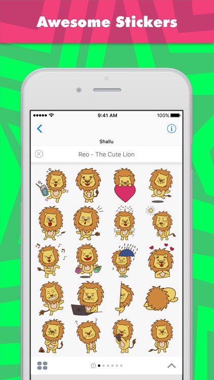 Reo - The Cute Lion stickers