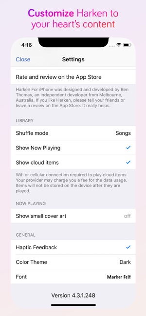 Harken Music Player For iPhone(圖5)-速報App