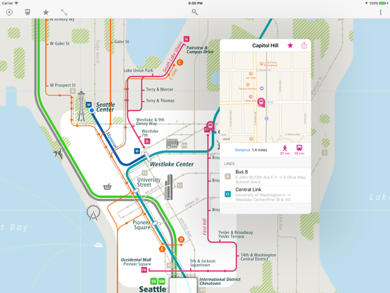 Seattle Rail Map Lite screenshot 2