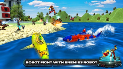 Shark Robot Transform war Hero screenshot 2