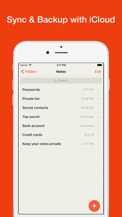 Lock Notes Pro - Protect your notes with password Screenshot 2