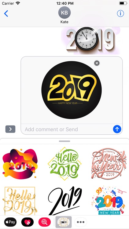 Welcome New Year 2019 Stickers