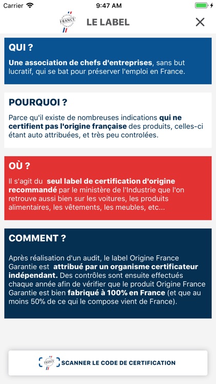 Origine France Garantie