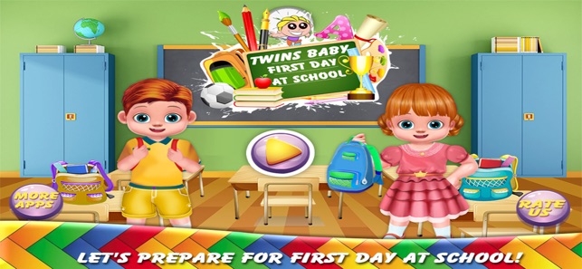 Twins Baby First Day At School(圖4)-速報App