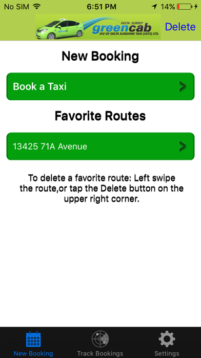 How to cancel & delete Delta Surrey Green Cab from iphone & ipad 1