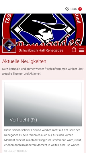 Schwäbisch Hall Renegades(圖1)-速報App