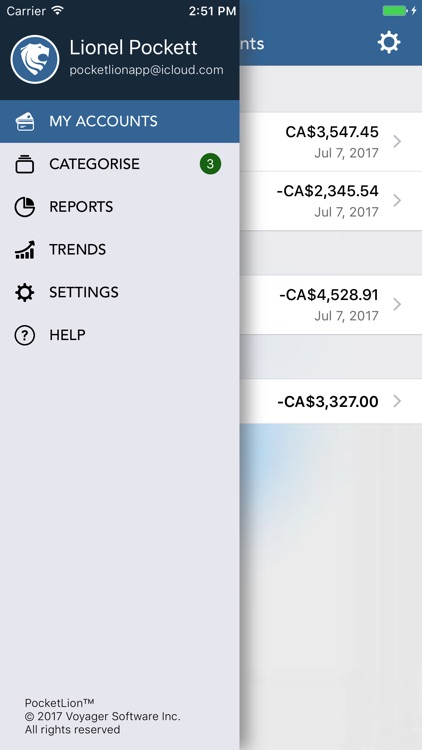 PocketLion PocketSmith Budget