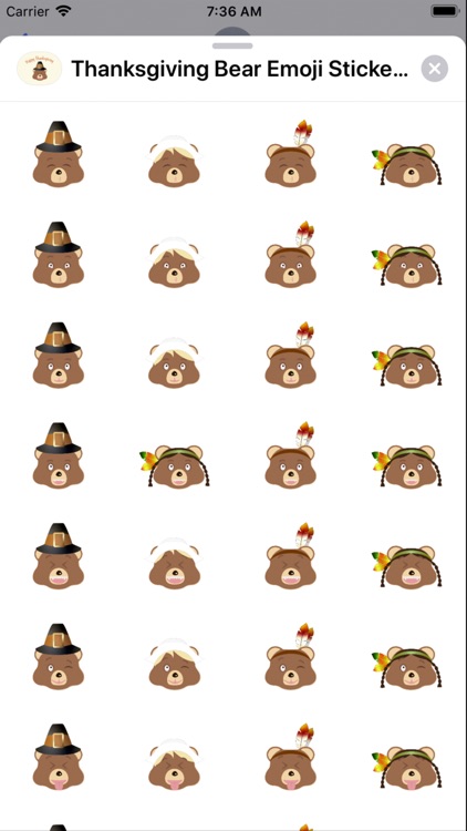 Thanksgiving Bear Emoji