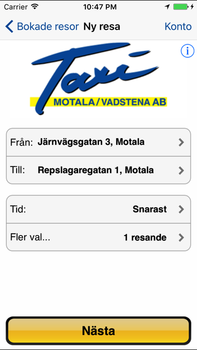 How to cancel & delete Taxi Motala Vadstena from iphone & ipad 1