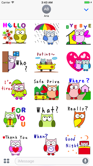 Colorful Owls BirdMoji Sticker(圖1)-速報App