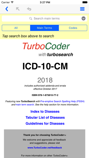 ICD-10-CM TurboCoder, 2018.