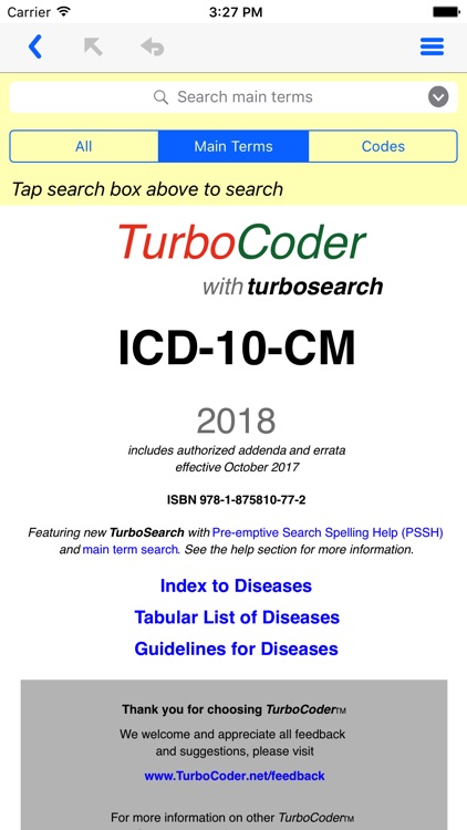 ICD-10-CM TurboCoder, 2018.