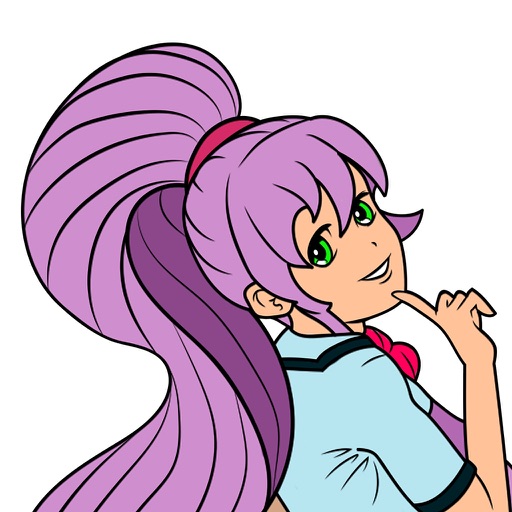 Hot Anime Girls Coloring Pages iOS App