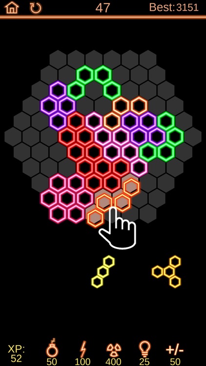 Neon Poly - Hexa Puzzle Blitz screenshot-0