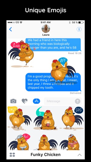 Funky Chicken Funny Stickers(圖2)-速報App