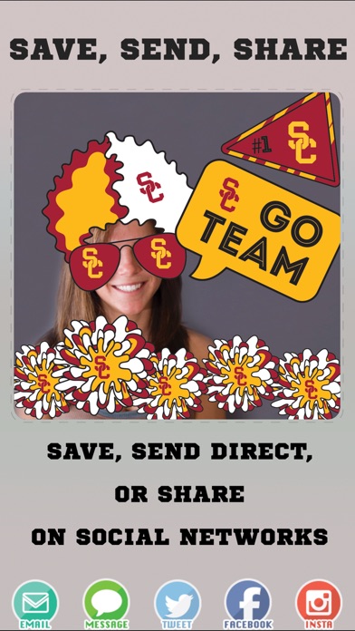 USC Trojans PLUS Selfie Stickers screenshot 4