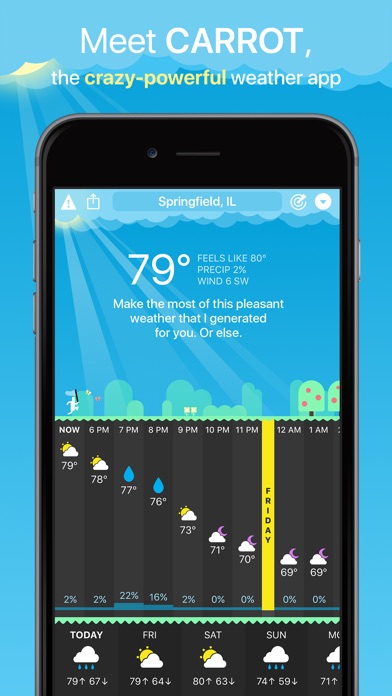 CARROT Weather Screenshot